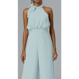 AW BRIDAL 8 M skylight blue Rosalie formal party bridesmaid jumpsuit NEW B77